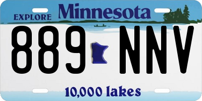 MN license plate 889NNV