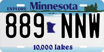 MN license plate 889NNW