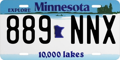 MN license plate 889NNX