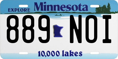 MN license plate 889NOI