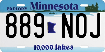 MN license plate 889NOJ