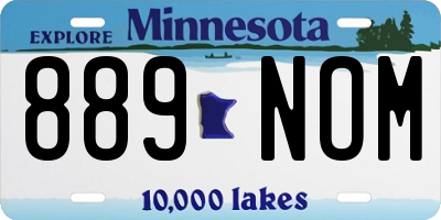 MN license plate 889NOM
