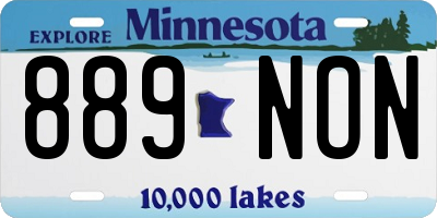 MN license plate 889NON