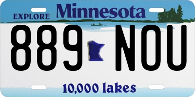MN license plate 889NOU