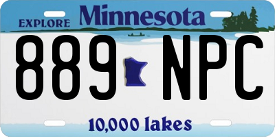 MN license plate 889NPC