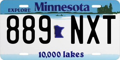 MN license plate 889NXT