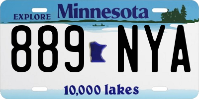 MN license plate 889NYA