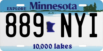 MN license plate 889NYI
