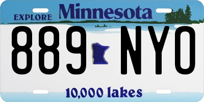 MN license plate 889NYO