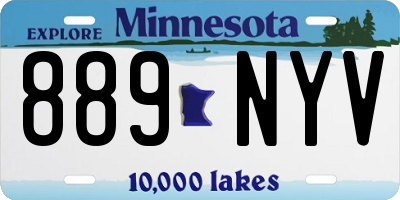 MN license plate 889NYV
