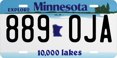 MN license plate 889OJA