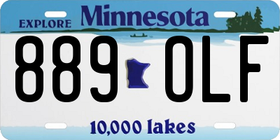 MN license plate 889OLF