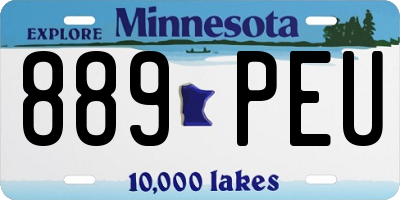 MN license plate 889PEU