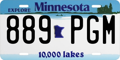 MN license plate 889PGM