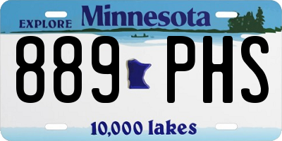 MN license plate 889PHS