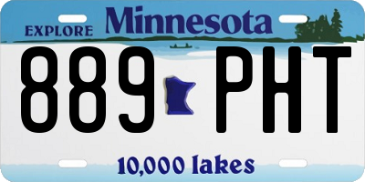 MN license plate 889PHT