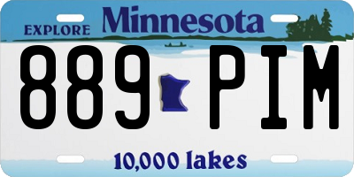MN license plate 889PIM