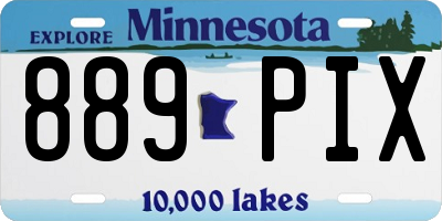 MN license plate 889PIX