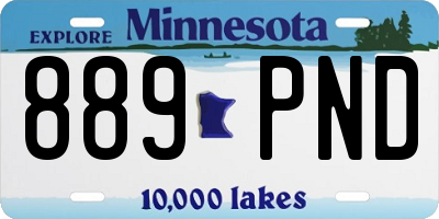 MN license plate 889PND