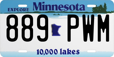 MN license plate 889PWM