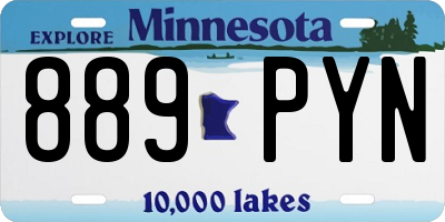MN license plate 889PYN