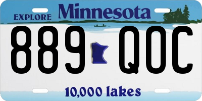 MN license plate 889QOC