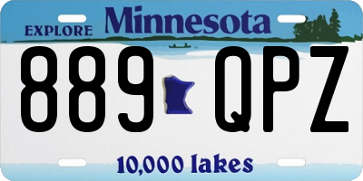 MN license plate 889QPZ
