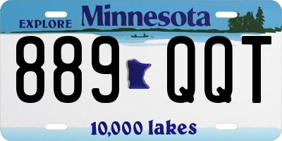 MN license plate 889QQT