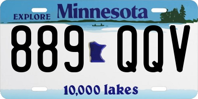 MN license plate 889QQV