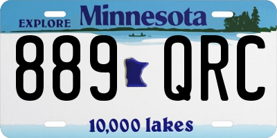 MN license plate 889QRC