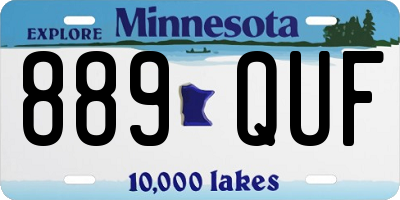 MN license plate 889QUF