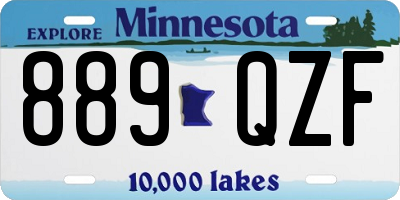 MN license plate 889QZF
