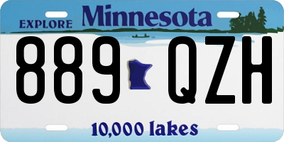 MN license plate 889QZH