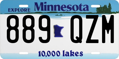 MN license plate 889QZM