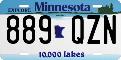 MN license plate 889QZN