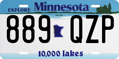 MN license plate 889QZP