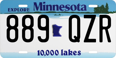 MN license plate 889QZR