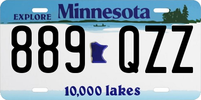 MN license plate 889QZZ