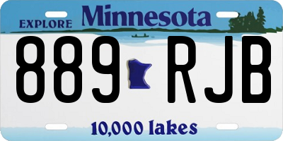 MN license plate 889RJB