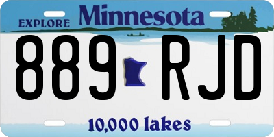 MN license plate 889RJD