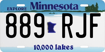 MN license plate 889RJF