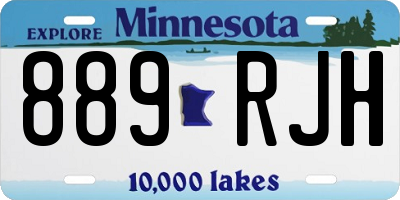 MN license plate 889RJH