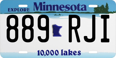 MN license plate 889RJI