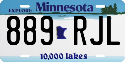 MN license plate 889RJL