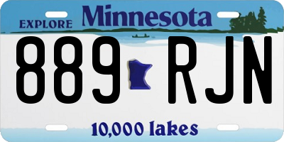 MN license plate 889RJN