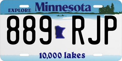 MN license plate 889RJP
