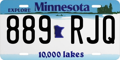 MN license plate 889RJQ