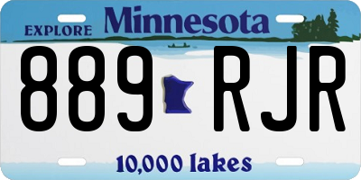MN license plate 889RJR