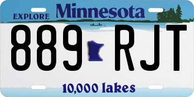 MN license plate 889RJT