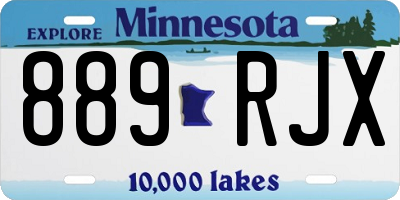 MN license plate 889RJX